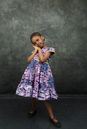 Batik Dress With Cap Sleeves