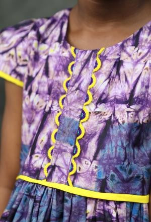 Batik Dress With Cap Sleeves