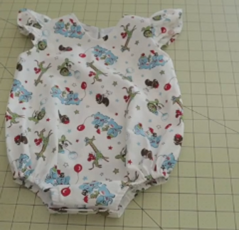 Baby Romper Ruffle Neck Pattern 9-12 Months