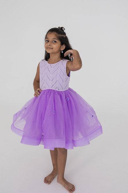 Lilac Fancy Lace Dress