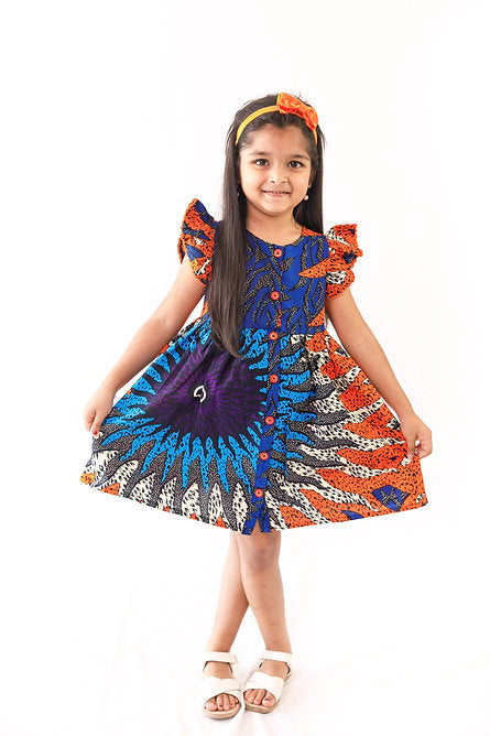 Ehzeh Dress with Ruffled Sleeves