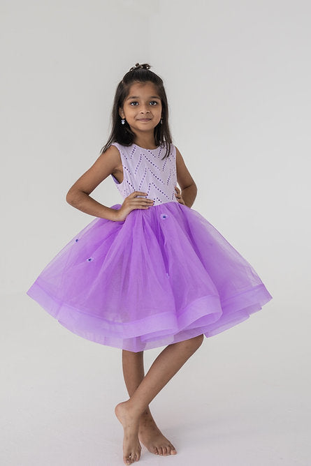 Lilac Fancy Lace Dress