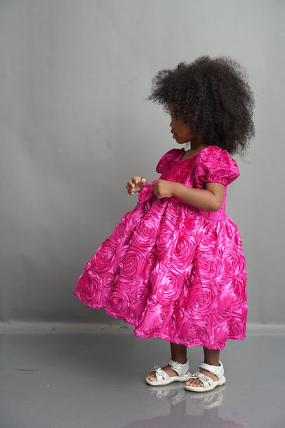 Bella pink rose dress