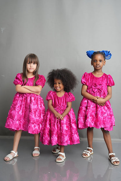 Bella pink rose dress