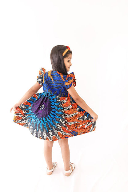 Ehzeh Dress with Ruffled Sleeves