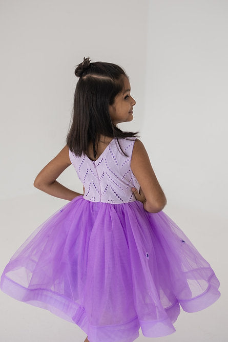 Lilac Fancy Lace Dress
