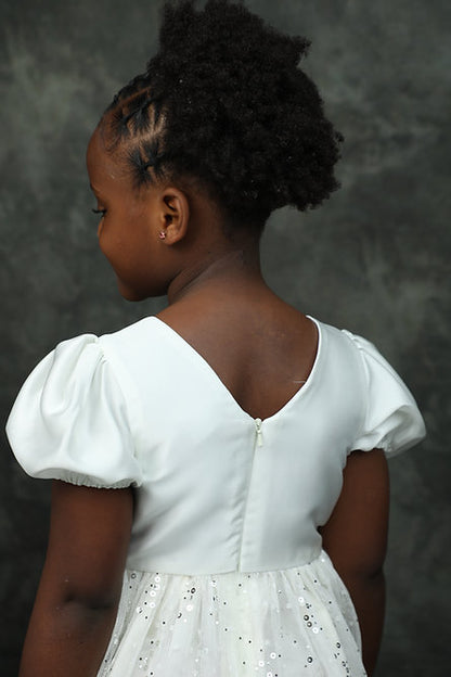 Princess play white puff sleeve dress
