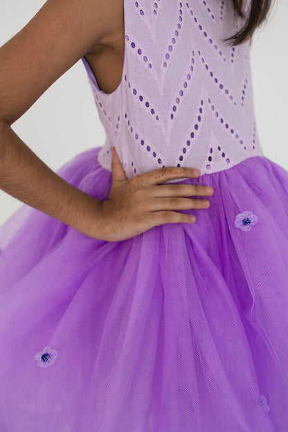 Lilac Fancy Lace Dress