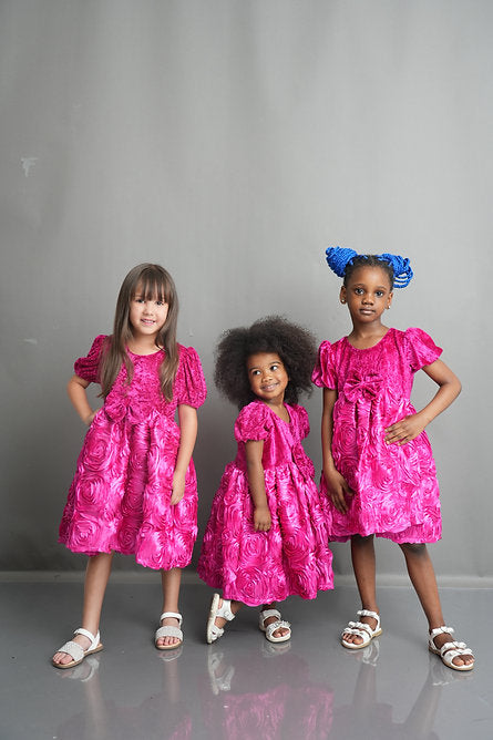 Bella pink rose dress