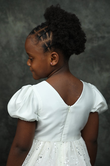 Princess play white puff sleeve dress