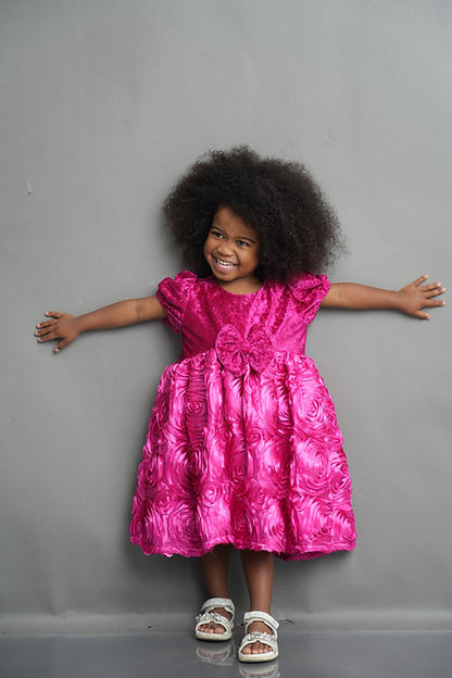 Bella pink rose dress