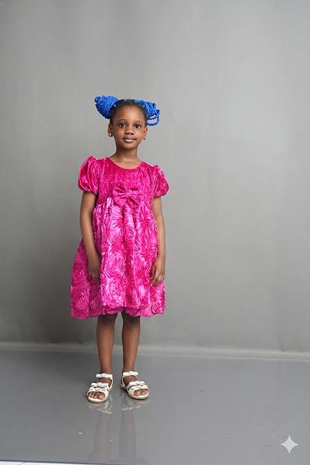 Bella pink rose dress