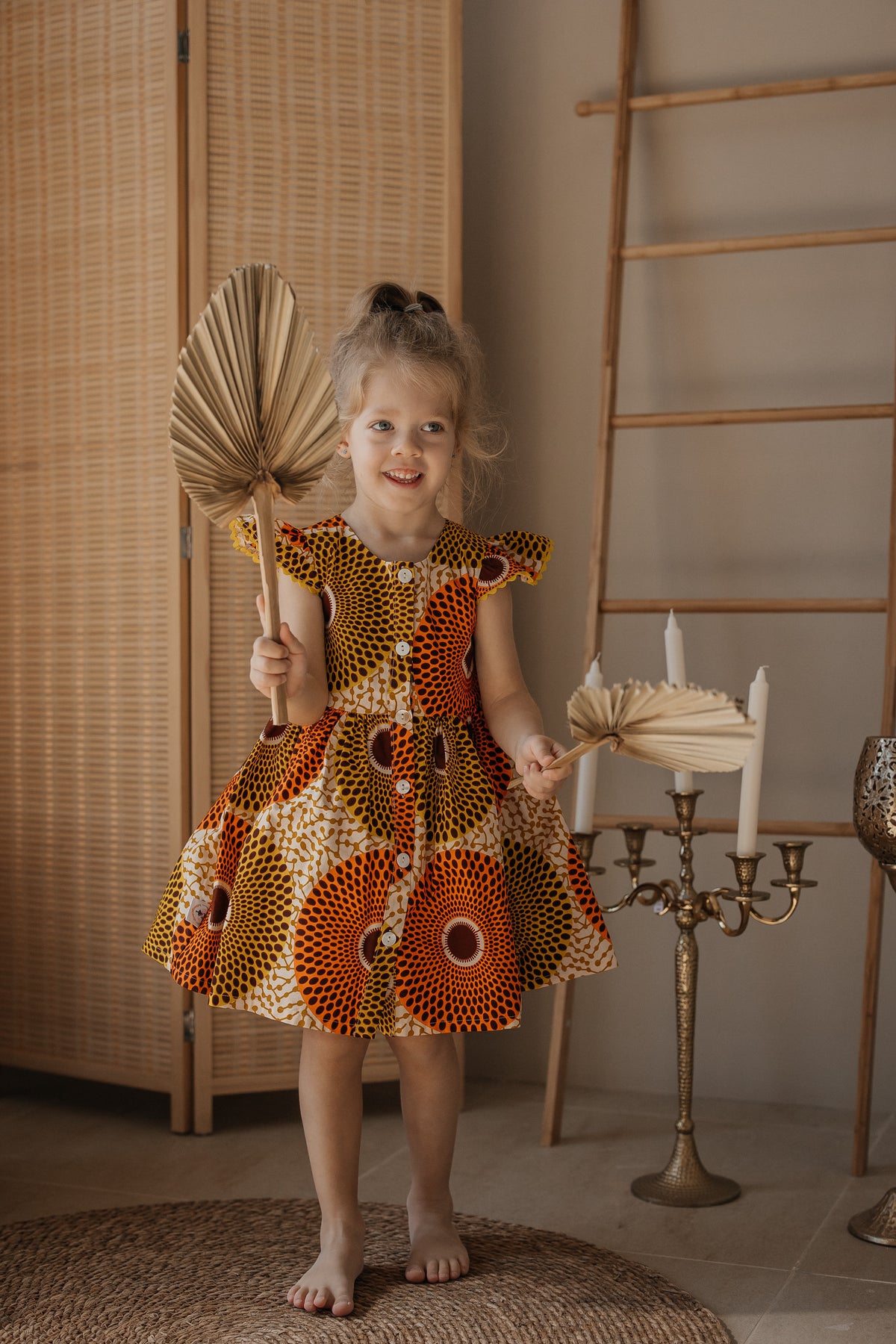 ukuse dress is made with african wax print