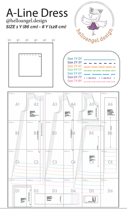 A Line Dress Pattern Paper